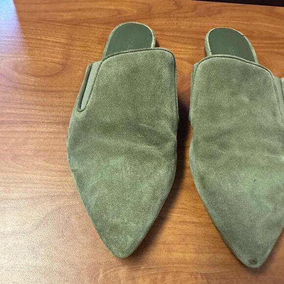 Jenni Kayne Suede Mules in Laurel Size 37 7 Casual Shoes Capsule Minimalist - Picture 3 of 16